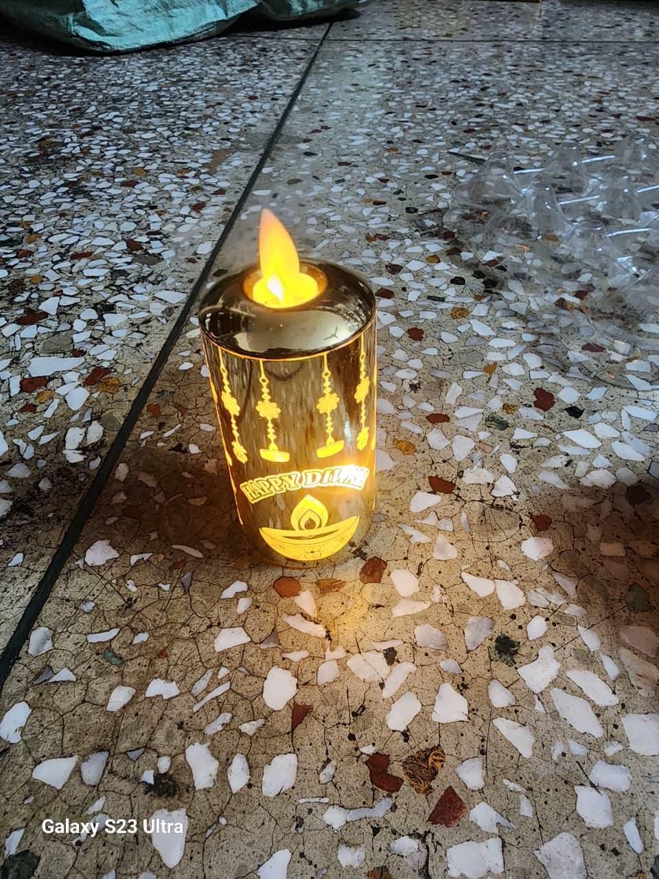 Realistic Moving Flame LED Light - Flameless Candle for Pooja & Diwali (Safe & Smokeless)