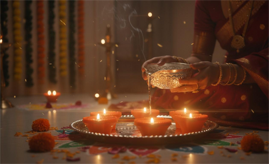 Ambient Light Water-Sensing LED Diyas for Diwali - Safe & Smokeless Festival Lights